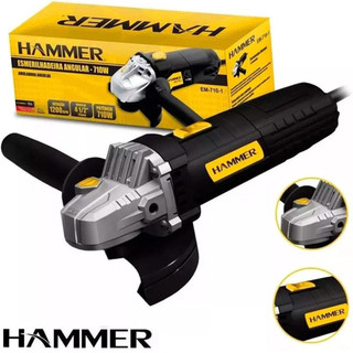 Esmerilhadeira Angular de 4.1/2 Pol. 710w 127V Preto Hammer em Oferta na Shopee