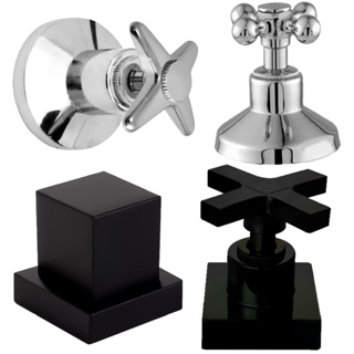 Volante De Chuveiro Acabamento Banheiro Quadrado Preto Cromado Para Registro Em Geral Antichoque PVC em Oferta na Shopee