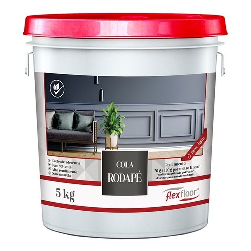Cola Rodapé Flexfloor Balde 5kg