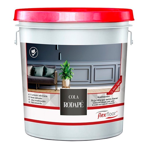 Cola Rodapé Flexfloor Balde 1,5kg