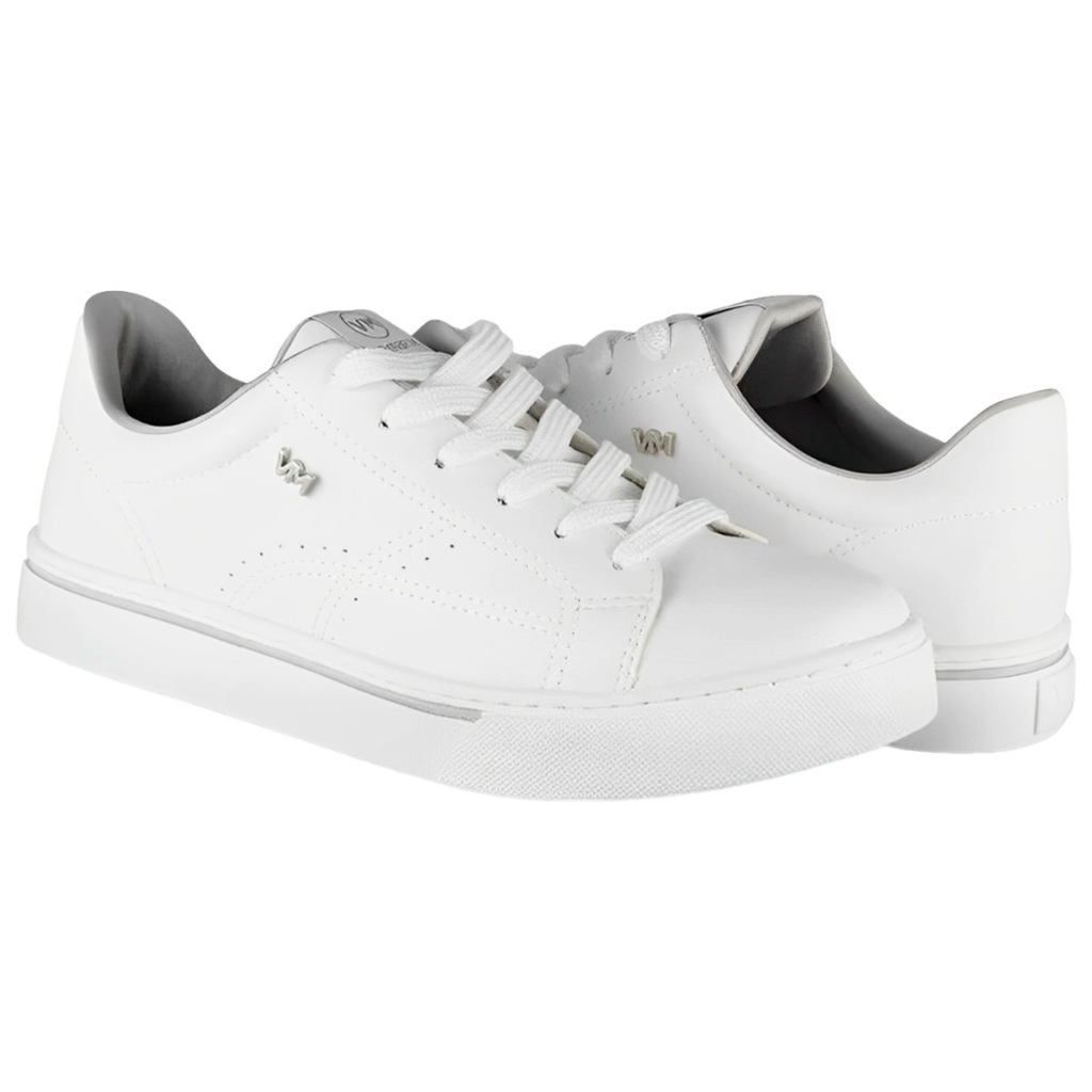 Tênis Feminino Via Marte Cadarço Clássico Calce Fácil Confortável Sapatênis Branco