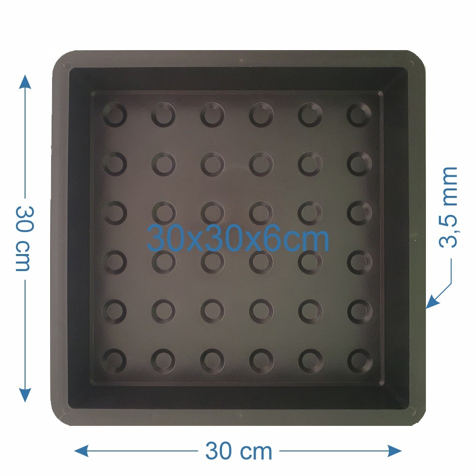 10 Forma De Piso Paver Bloquete Tátil Alerta 30x30x6cm