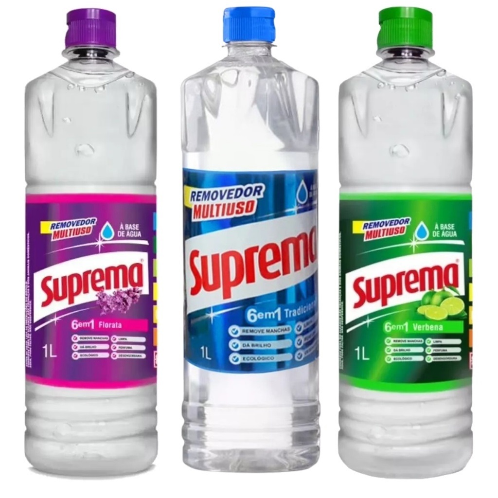 Kit Removedor Perfumado Suprema 1 Litro - 03 Unidades em Oferta na Shopee