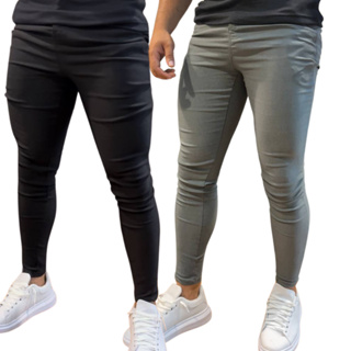 kit duas calças alfaiataria masculina bengaline exclusiva em Oferta na Shopee