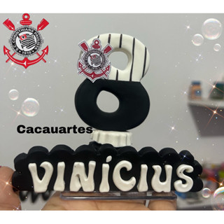 Vela de aniversário Personalizada Biscuit Corinthians em Oferta na Shopee