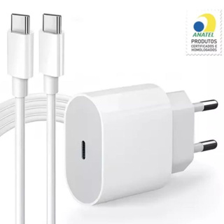 KIT Carregador IPhone 15 / 15 Pro / 15 Plus / 15 Pro Max Completo IPhone USB C Tipo C 25w Fonte Turbo Tomada Cabo USB-C em Oferta na Shopee