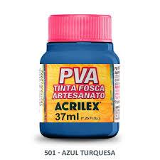Tinta Pva Plástica 37ml Azul Turquesa 501 Acrilex