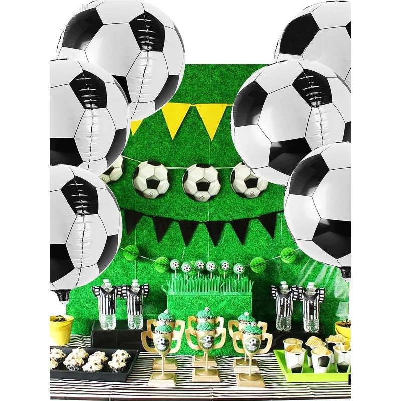 4D balão de bola futebol para decorações de festa de aniversário 22 polegadas 2/5/10Pcs