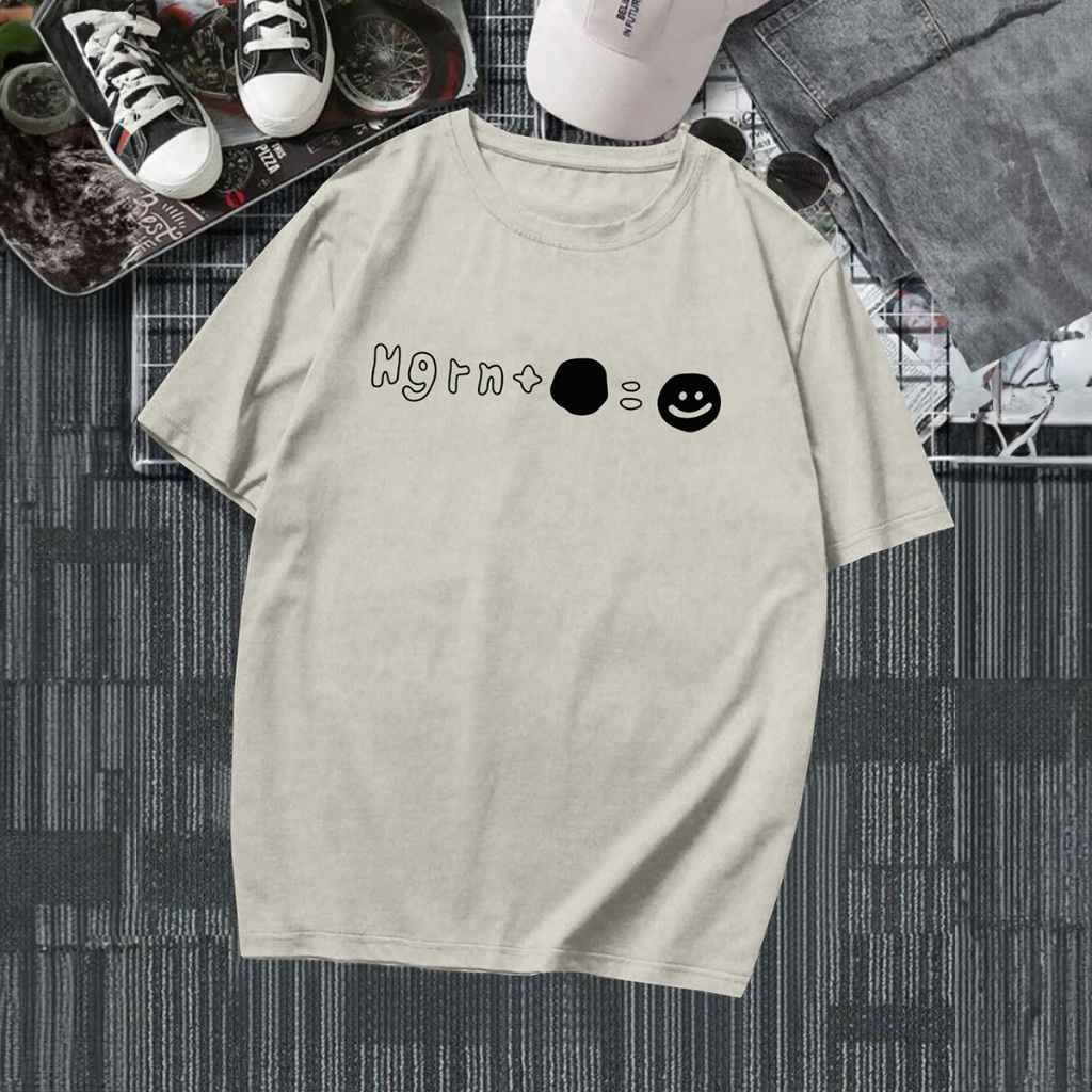 T Shirt Bordada Emoji Sorriso Mais Alegria Forma Geométrica Bolinha Camisa Confortável Personalizad