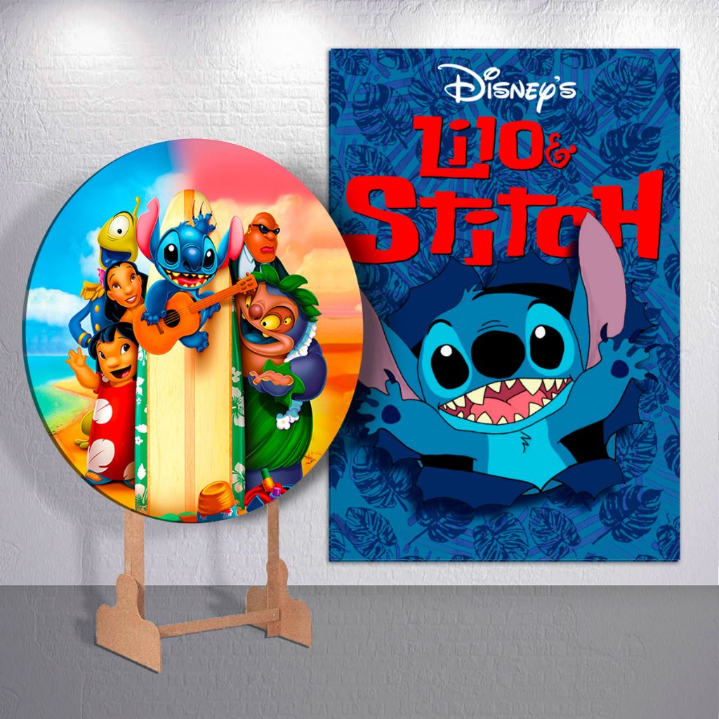 Painel Para Festa Infantil Havaí Garotinha Praia Capas Trio Cilindro Sublimado Ohana Familia Et