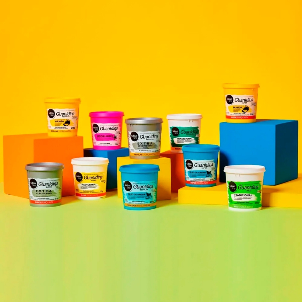 Detalhes do Creme Relaxante Guanidina Tradicional Alisa e Relaxa Regular Médio 218g Salon Line - 1 Unidade