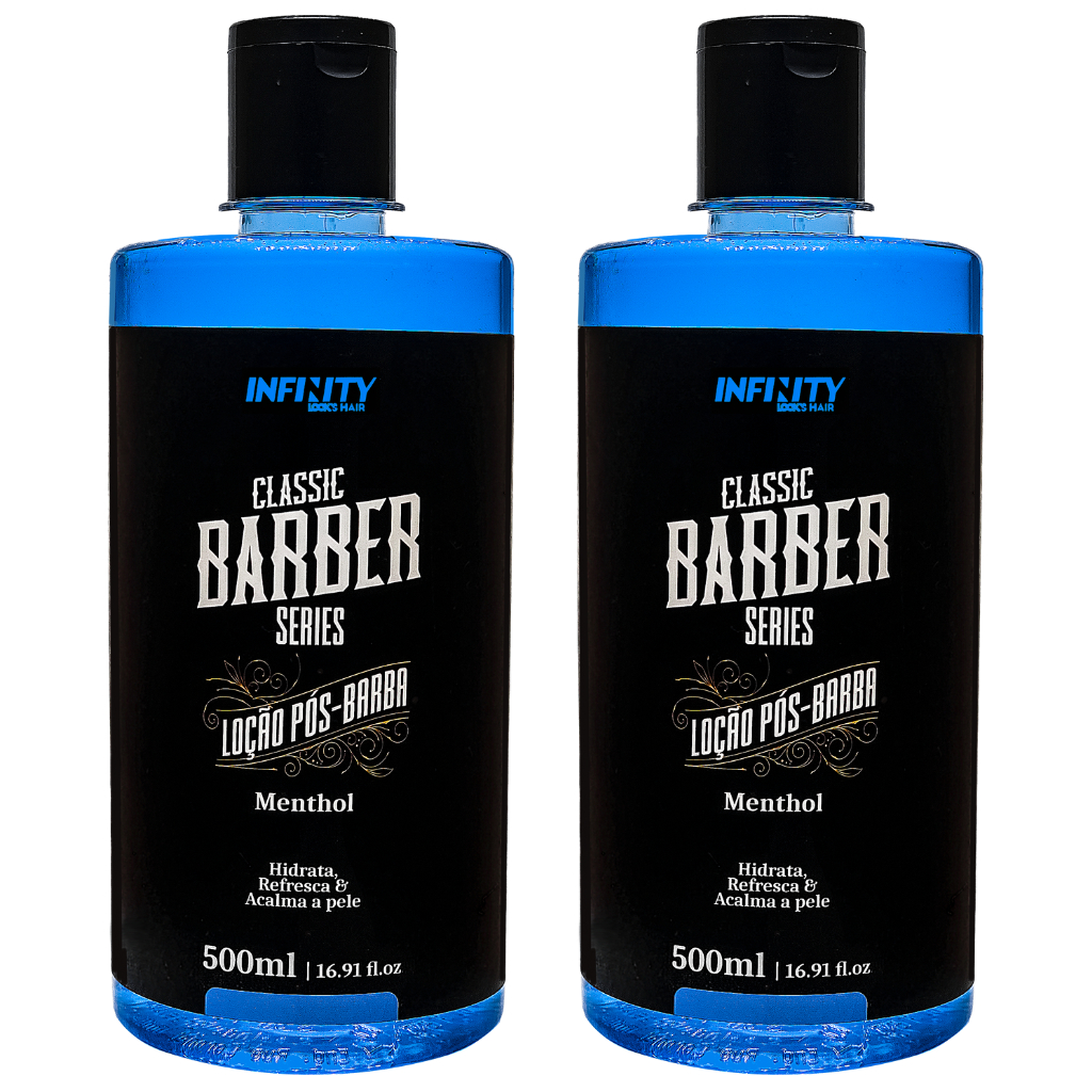 Loção Pós Barba Menthol 500ml INFINITY LOOKS HAIR - 2Un
