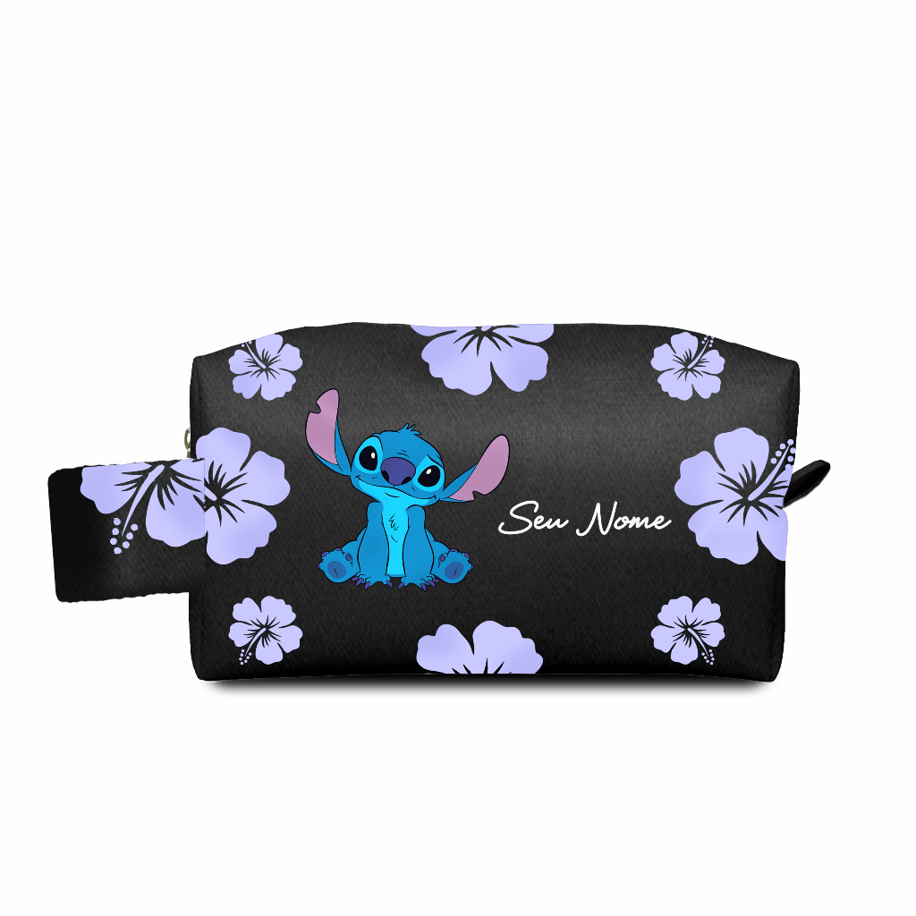 Necessaire Box Stitch Floral Personalizado Com Nome