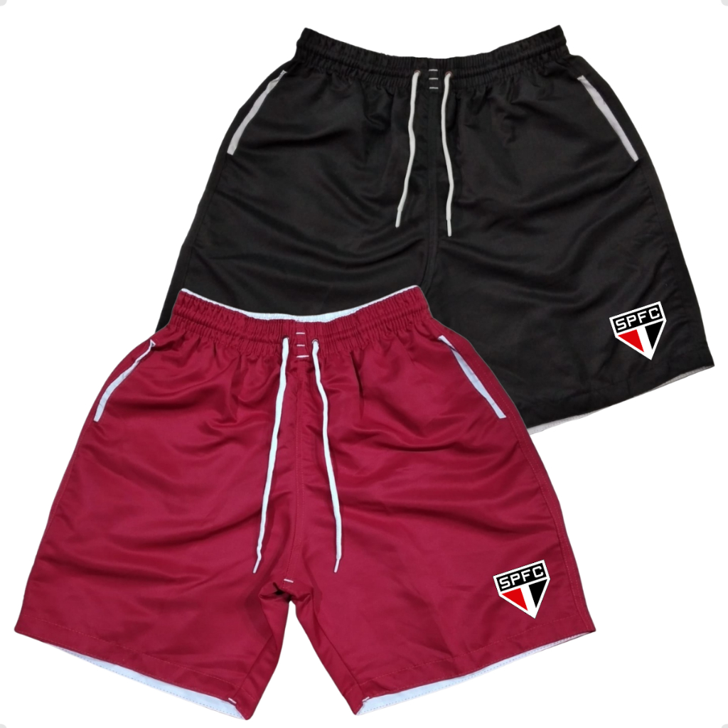 Kit 2 Bermudas Tactel Masculinas Shorts Time Curto Praia Piscina LANÇAMENTO