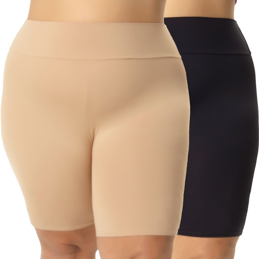 Kit2 Short Anágua Segunda Pele Plus Size Bermuda