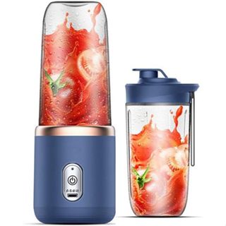 400ML Espremedor Elétrico Mini Liquidificador Portátil 6 Lâminas De Suco De Alimentos Misturador Leite Smoothie em Oferta na Shopee