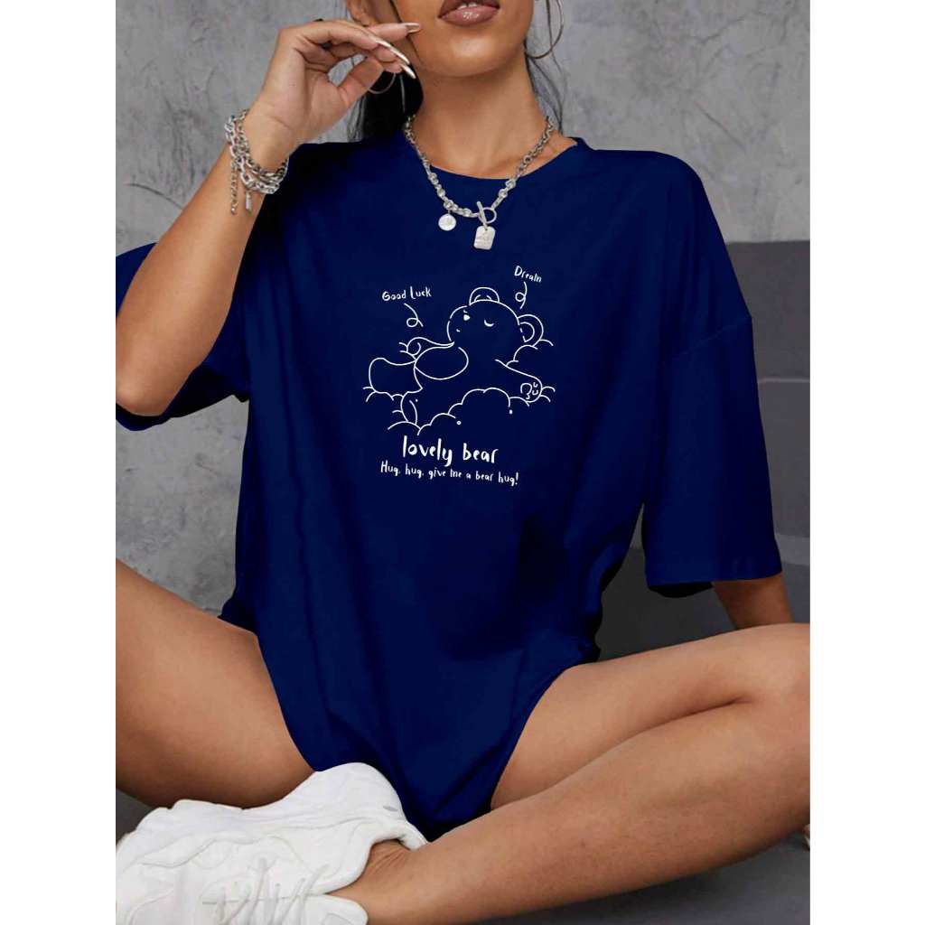 Camiseta Feminina Oversized Blogueira Tik Tok Blusa Leve Macia Confortável Academia T Shirt Streetw