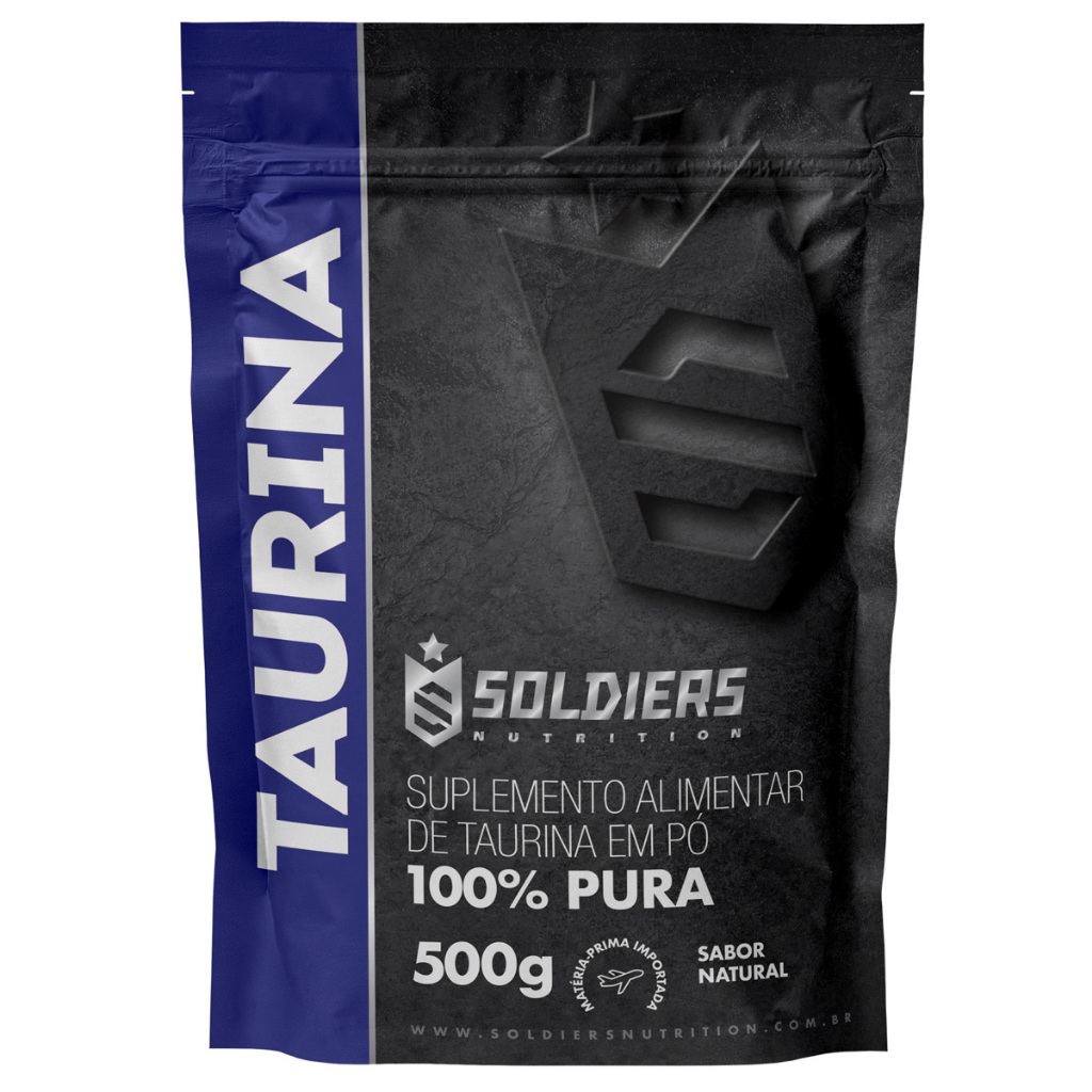 L-Taurina 500g - 100% Pura Importada - Soldiers Nutrition - Health