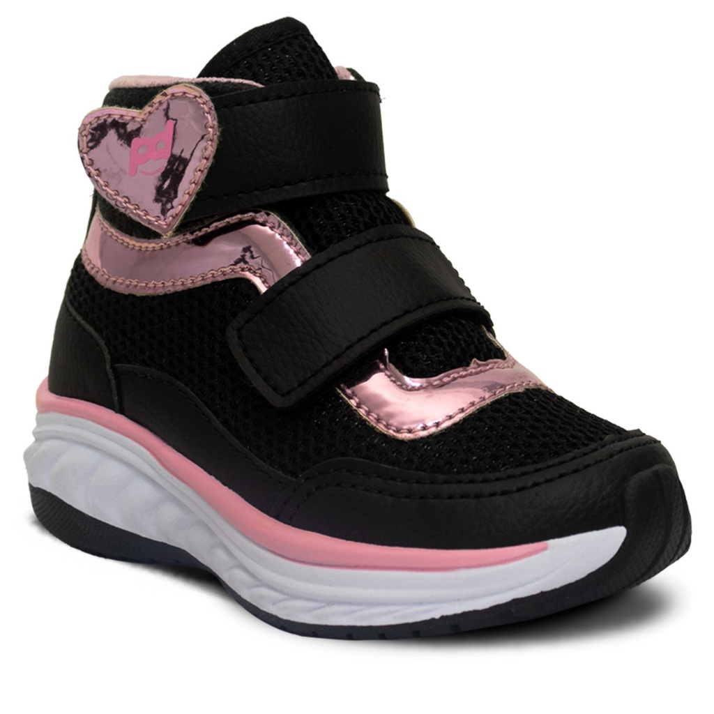 Tenis Feminino Calce Facil Nº 20 Ao 27 Botinha Menina Cano Alto 11.117i em Oferta na Shopee