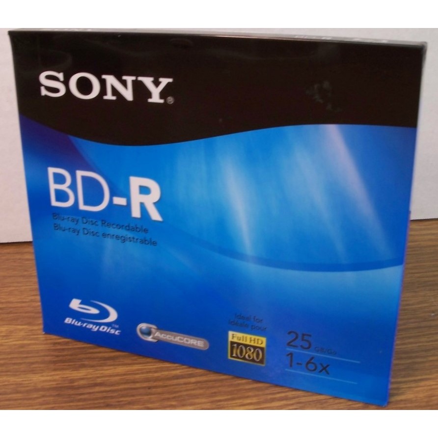 BLUE-RAY (BD-R) SONY VIRGEM - 25GB 1-6X – NOVO! LACRADO!