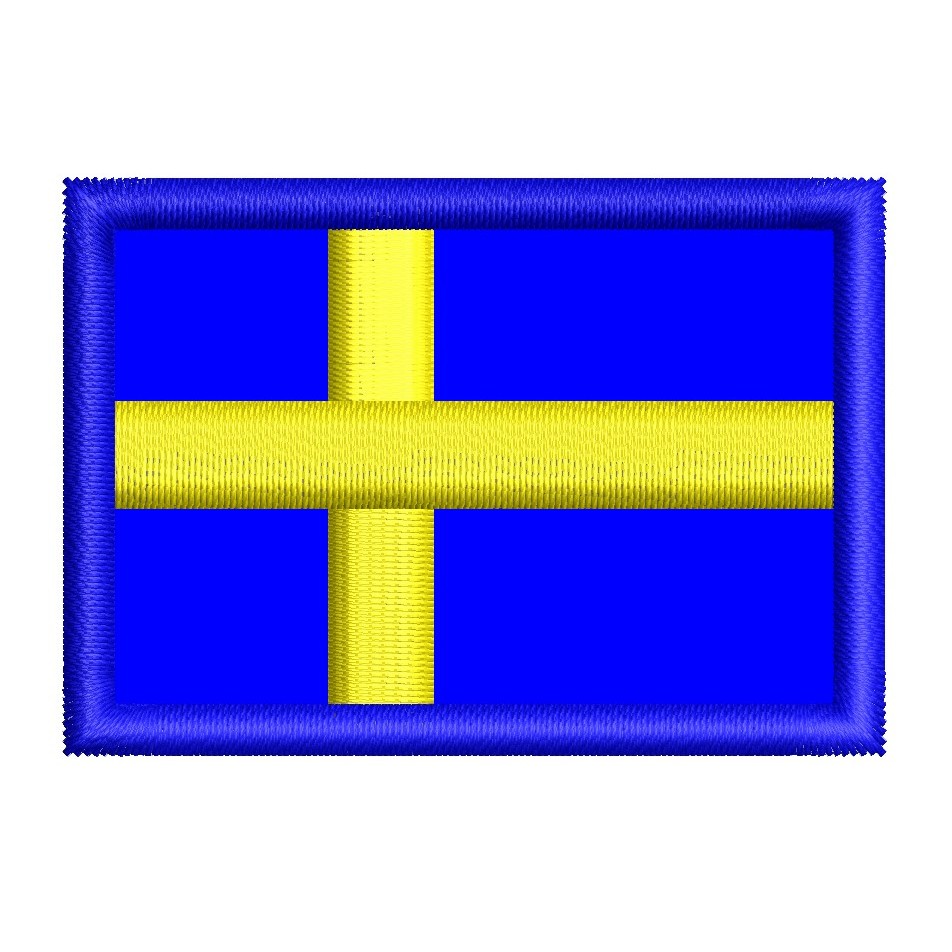 Patch Bordado - Bandeira Suécia