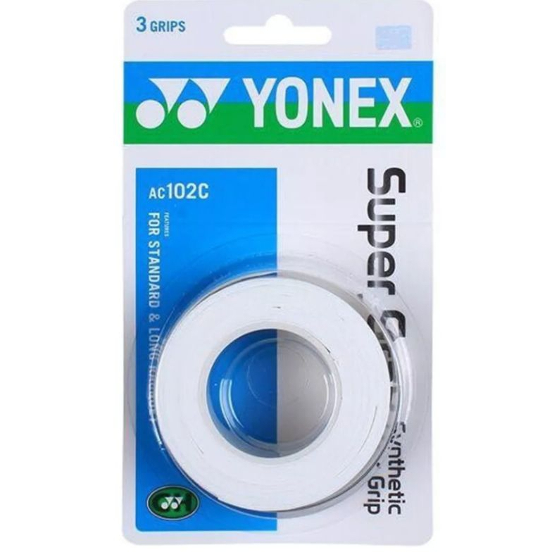 Overgrip Yonex Strong Grap AC102C /Pack -  Cartela com 3 unidades/ Branco, Preto, Amarelo, Vermelho, Azul e Roxo