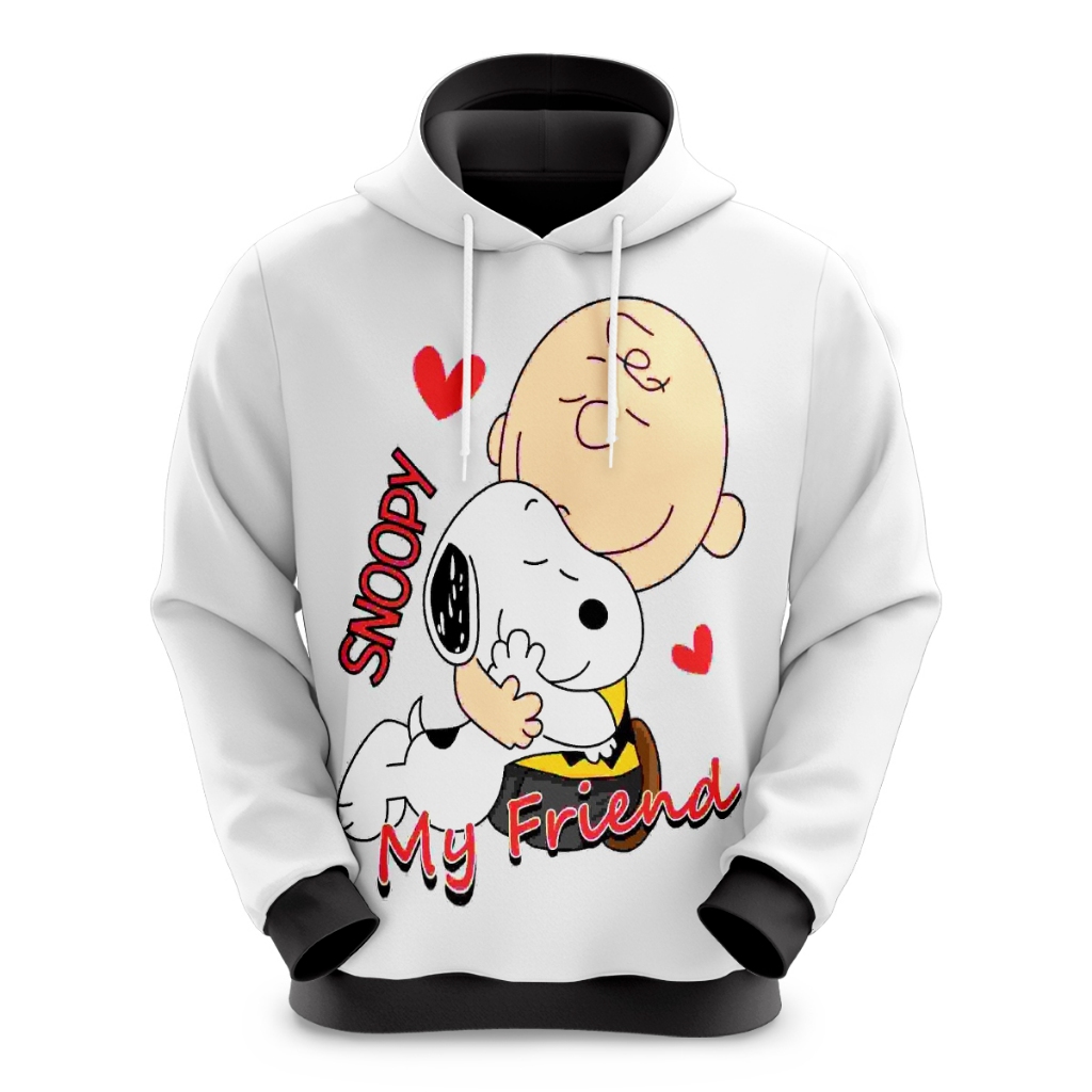 Blusa de Moletom Sublimado Adulto Snoopy My Friend Novidade