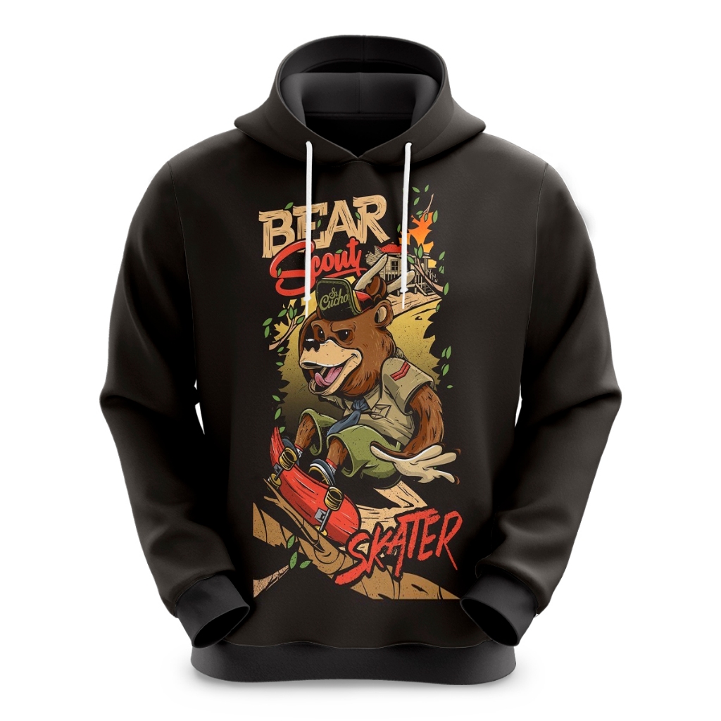 Blusa de Moletom Sublimado Adulto Streetwear Urso Radical Novidade