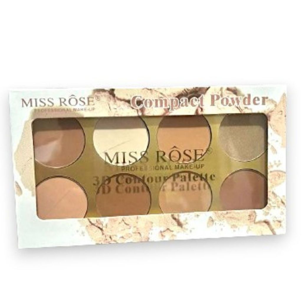Maquiagem Miss Rose Paleta Pó Compacto Contorno / Iluminador/3D