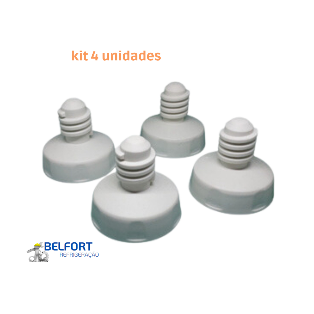 Kit 4 unid Pés Nivelador para  Maquina de Lavar Roupa Electrolux