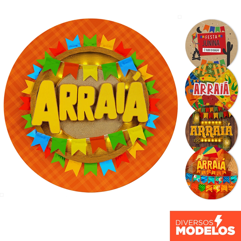 Painel Redondo Festa Junina em tecido 1,50m com Elástico para Festas em Oferta na Shopee