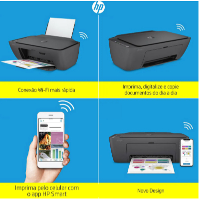 Impressora HP 2874 WIFI + 3600 etiquetas (caixa com 100 folhas) MULTIFUNCIONAL