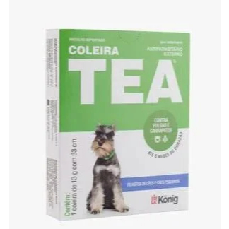 Coleira TEA Pequena 33cm - Contra Pulgas e Carrapatos P/ Cães