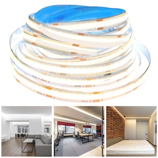 Fita Led Cob Super 5 Metros 12v 320leds Por Metro Ip20 Com Alto Brilho + Fonte em Oferta na Shopee