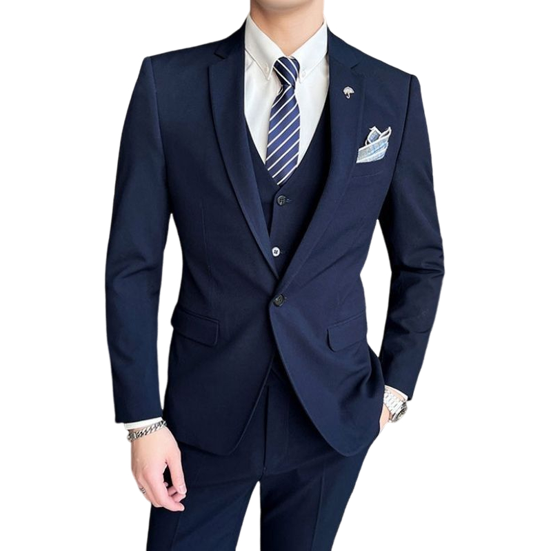 Terno Slim Masculino -blazer E Calça Conjunto Completo Igreja Pastor Varão Noivo Homem Social