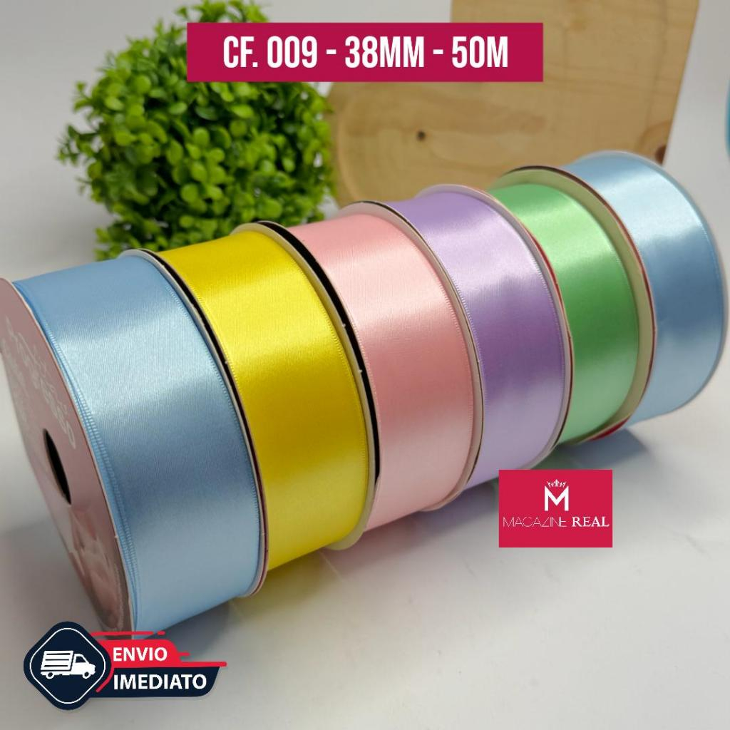 Fita de Cetim Progresso N°9 38mm 50mts - 2 UNIDADES