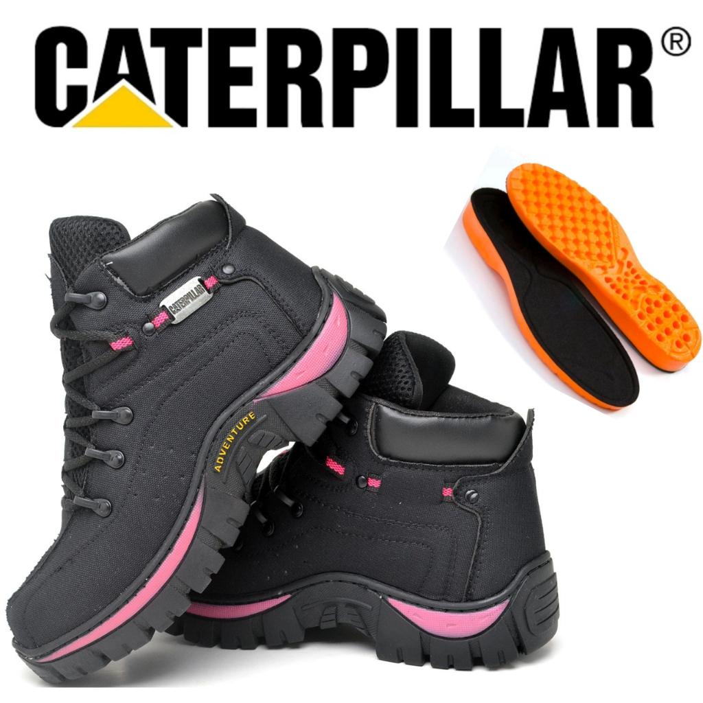 Bota Coturno Adventure Feminino Caterpillar OFERTA + Palmilha Ortopédica Gel