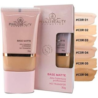 Base Matte Alta Cobertura 30g PhálleBeauty em Oferta na Shopee