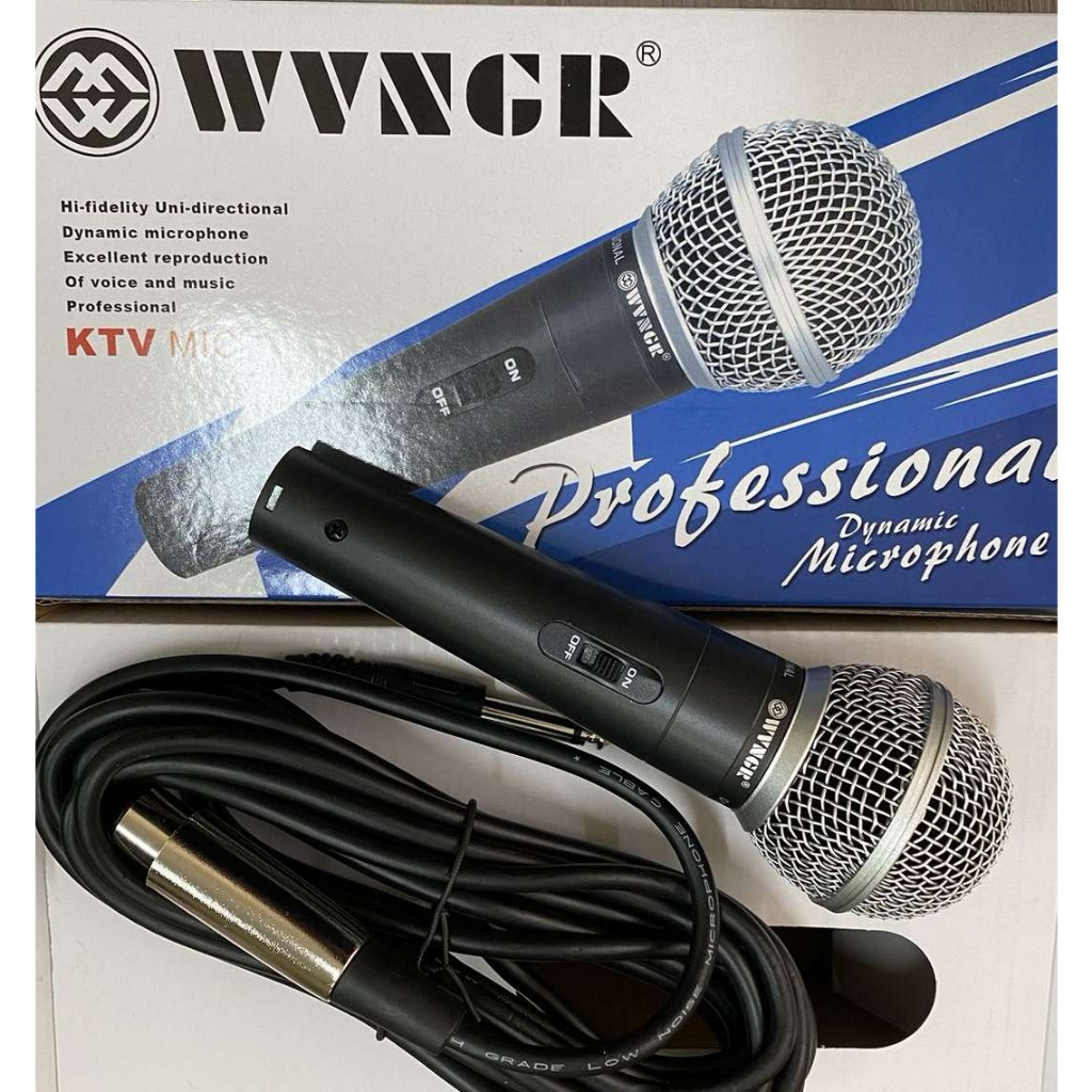 Microfone Com Fio Dinâmico Profissional Metal