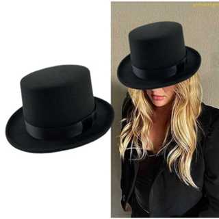 Chapéu Cartola Preto de Feltro com Copa Média Alta Mágico Unissex em Oferta na Shopee