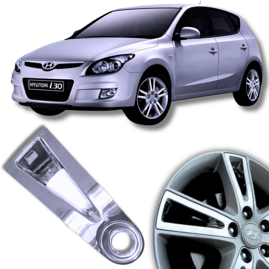 Aplique De Roda I30 Capa Cromada Aro 17 2009 A 2012