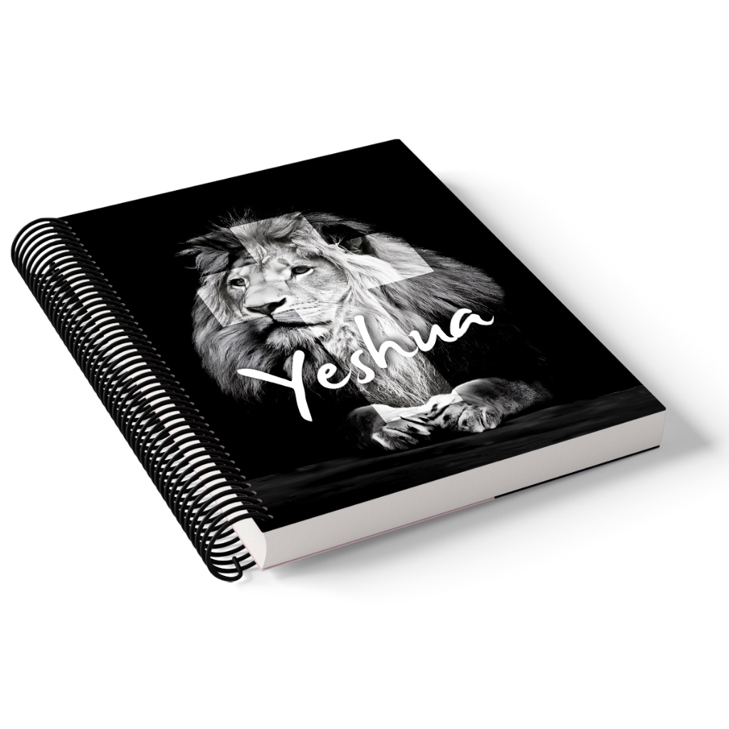 Caderno 1/4 capa dura espiral 96 folhas - YESHUA