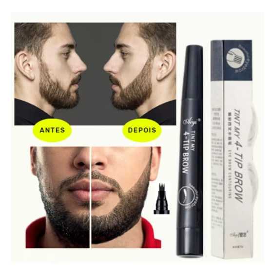 Kit Com 4 Canetas De Pigmentação Preenche Barba A solução perfeita para uma barba cheia e uniforme