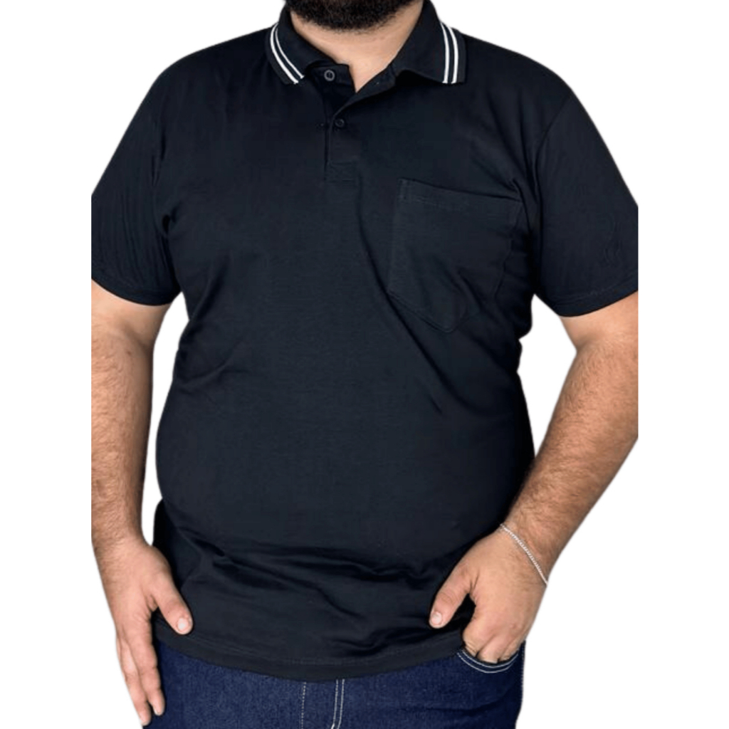 CAMISETA MASCULINA PLUS SIZE GOLA POLO NO ALGODÃO PREMIUM TAMANHOS ESPECIAIS G1 G2 G3 G4 em Oferta na Shopee