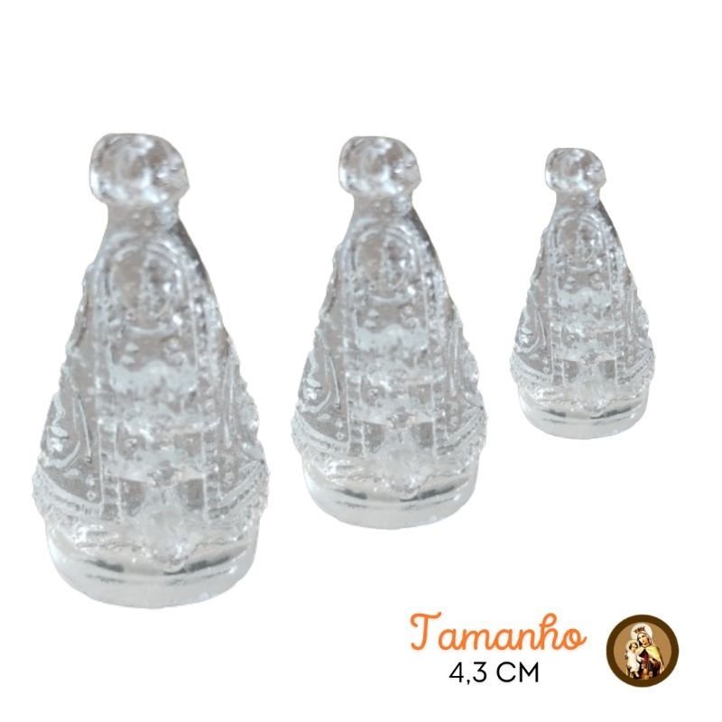Kit Imagem de Nossa Senhora Aparecida Transparente Casamento Batizado Crisma Primeira Eucaristia