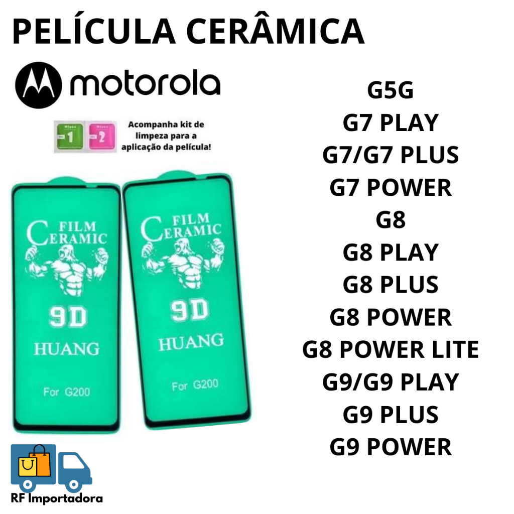 Película Cerâmica Flexível Hidrogel 9D Para Moto G5G G7 PLAY G7 PLUS G7 POWER G8 G8 PLAY G8 PLUS G8 POWER G9 PLAY G9 PLUS G9 POWER