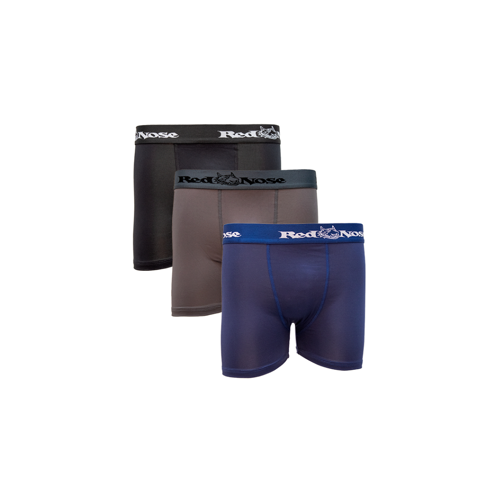 Kit 3 Cueca Boxer Red Nose Microfibra Plus Size - Men Clothes