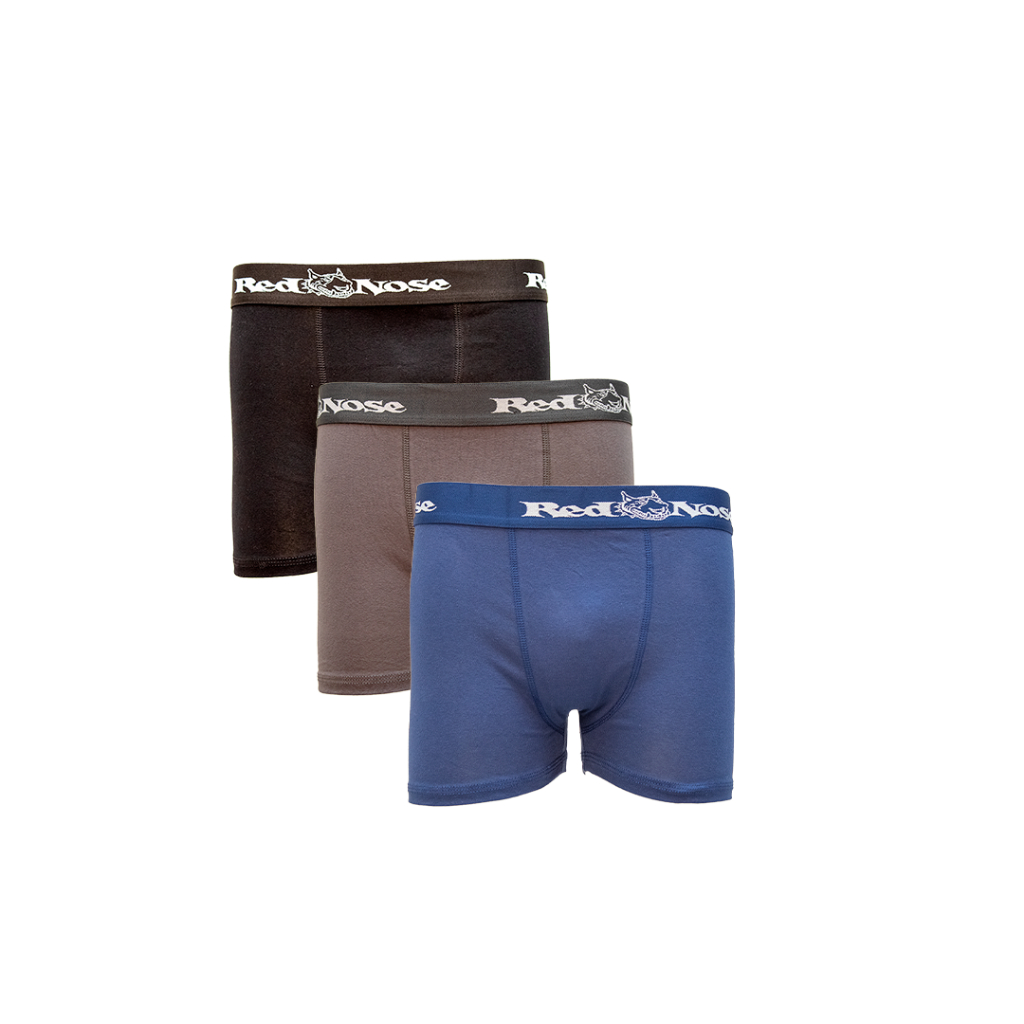 Kit 3 Cuecas Boxer Red Nose Algodão Adulto em Oferta na Shopee