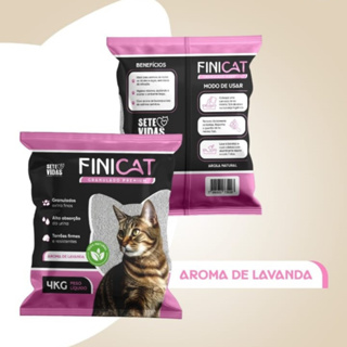 2 Areia Higiênica para Gatos Microgranulado Fini Cat Floral Perfumada 8kg em Oferta na Shopee