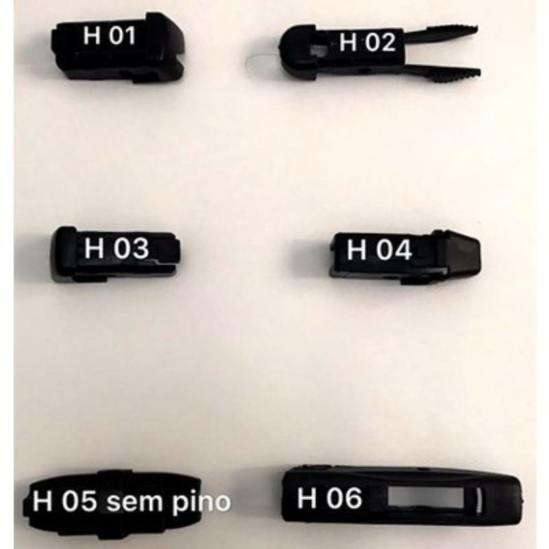 (Ref:H-01A07) kit com 100 jogo de adapitador (encaixo e base ) para montar ou modificar os palheta  ENCAIXO ESPECIAL para palheta limpador especial HEIRO modelo NÃO PERDE VENDA.